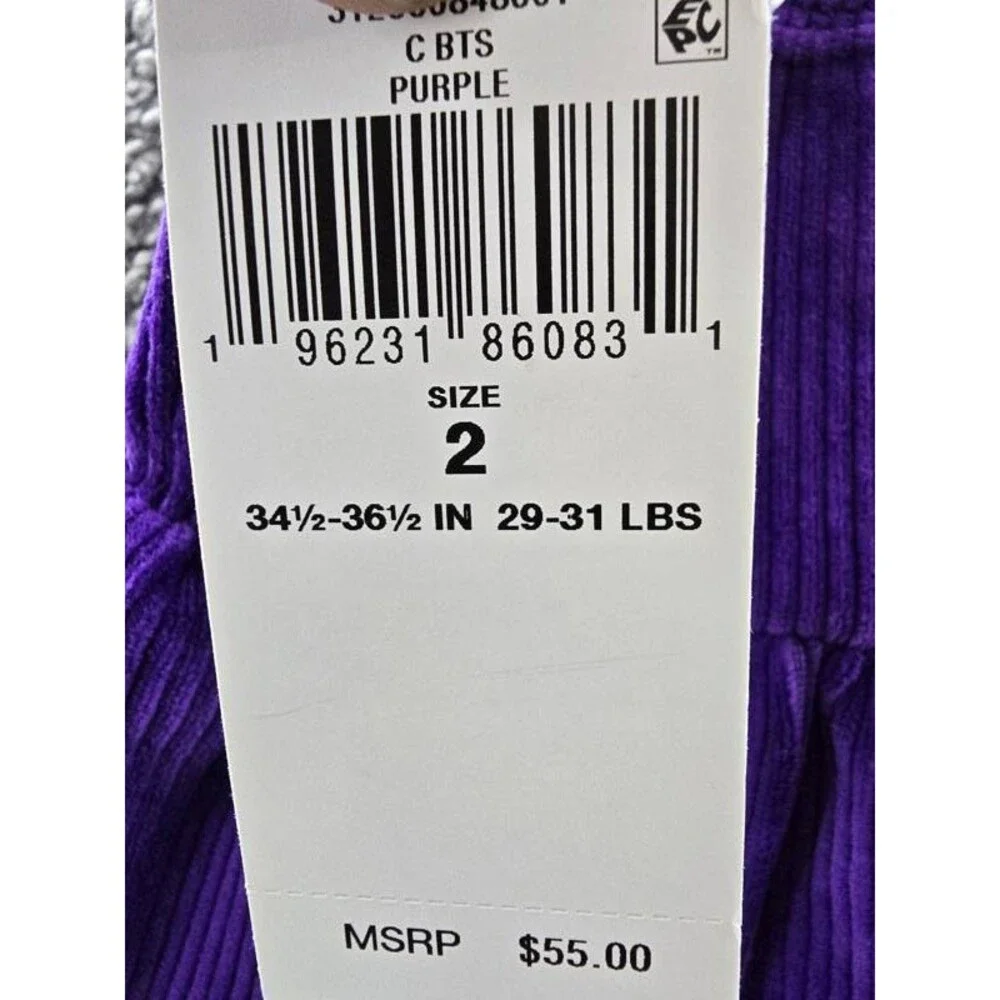 Polo Ralph Lauren Tiered Corduroy Skirt Toddler & Little Girls 2 Opulent Purple